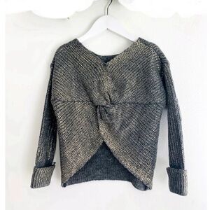 🤍GB girls | girl’s gold and grey sweater